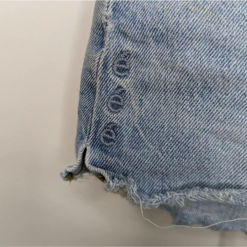 Etica Sydney Raw Hem Denim Shorts | Size 30